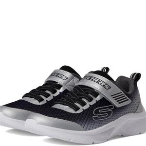 Skechers Kids' Black and Silver Sneakers